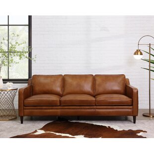 Burton Leather Sofa Wayfair